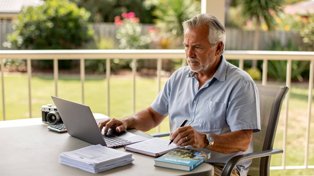 A man considering whether he has allowed sufficiently for emergency expenses in his retirement planning.