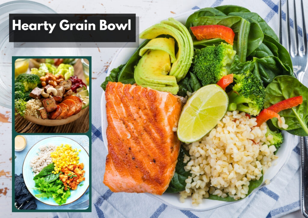 Combining whole grains, lean protein, and fresh vegetables creates a filling and balanced meal.
