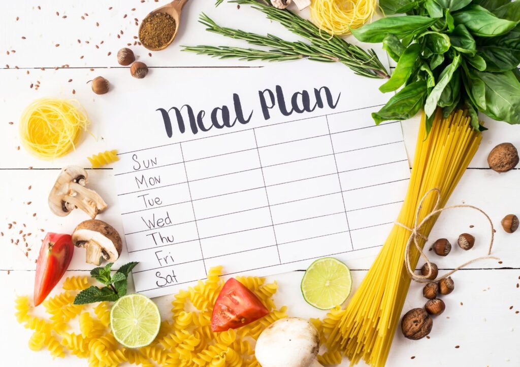 Planning your meals ahead. 
