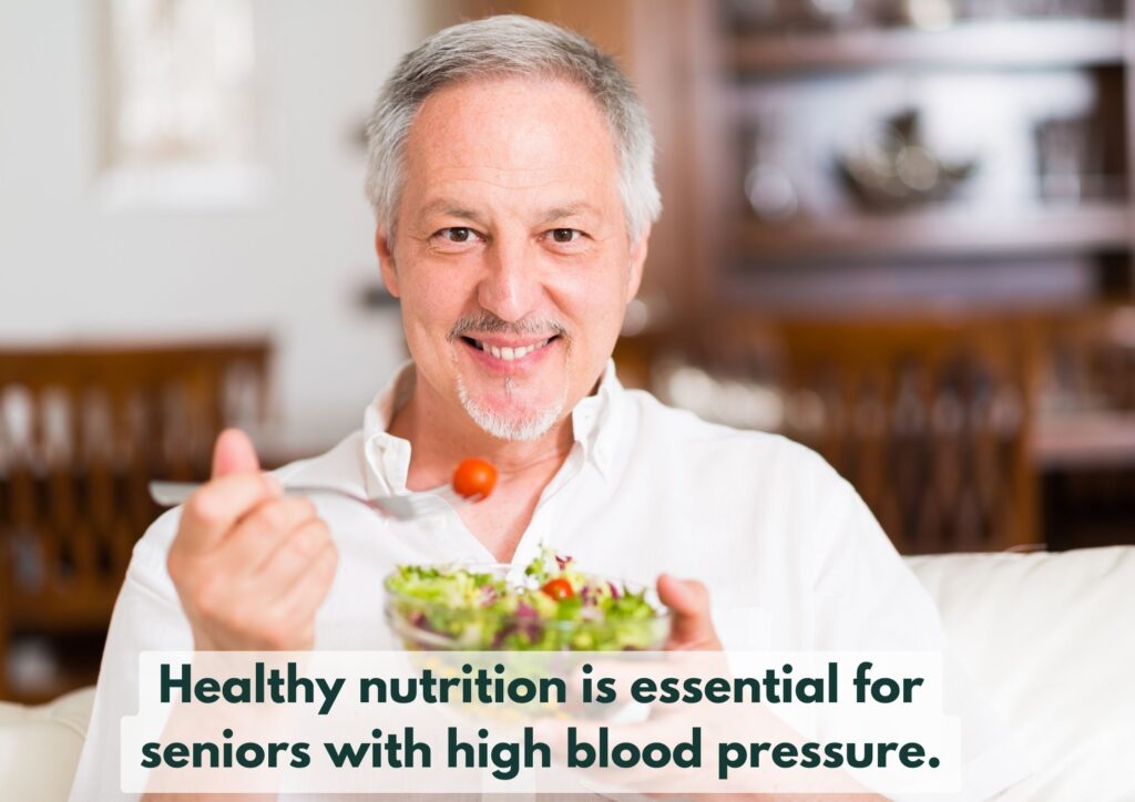 Seniors with hypertension should adhere to a nutritious diet for optimal health.