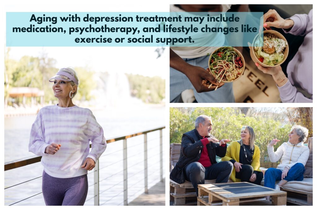 Living with depression can be managed with a combination of treatments such as medication, psychotherapy, and proactive lifestyle changes like exercising and connecting with a supportive network.