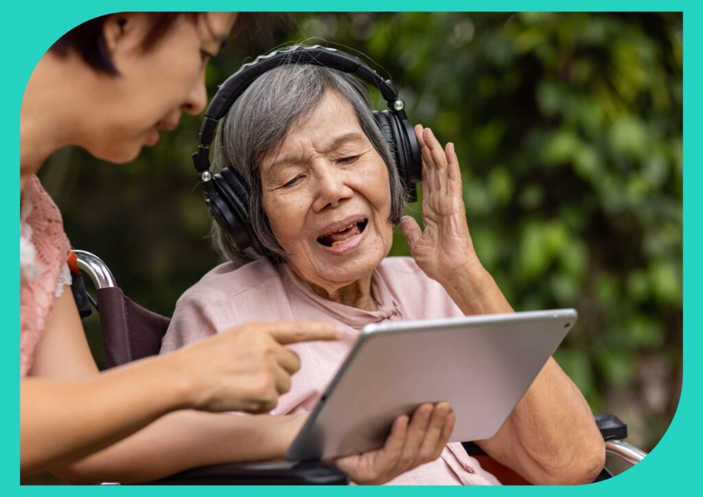 Music therapists use personalized interventions to engage seniors in musical activities for therapeutic outcomes.