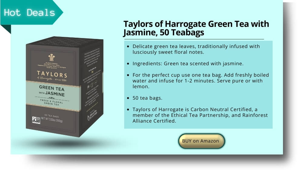 Taylors of Harrogate Green Tea with Jasmine, 50 Teabags