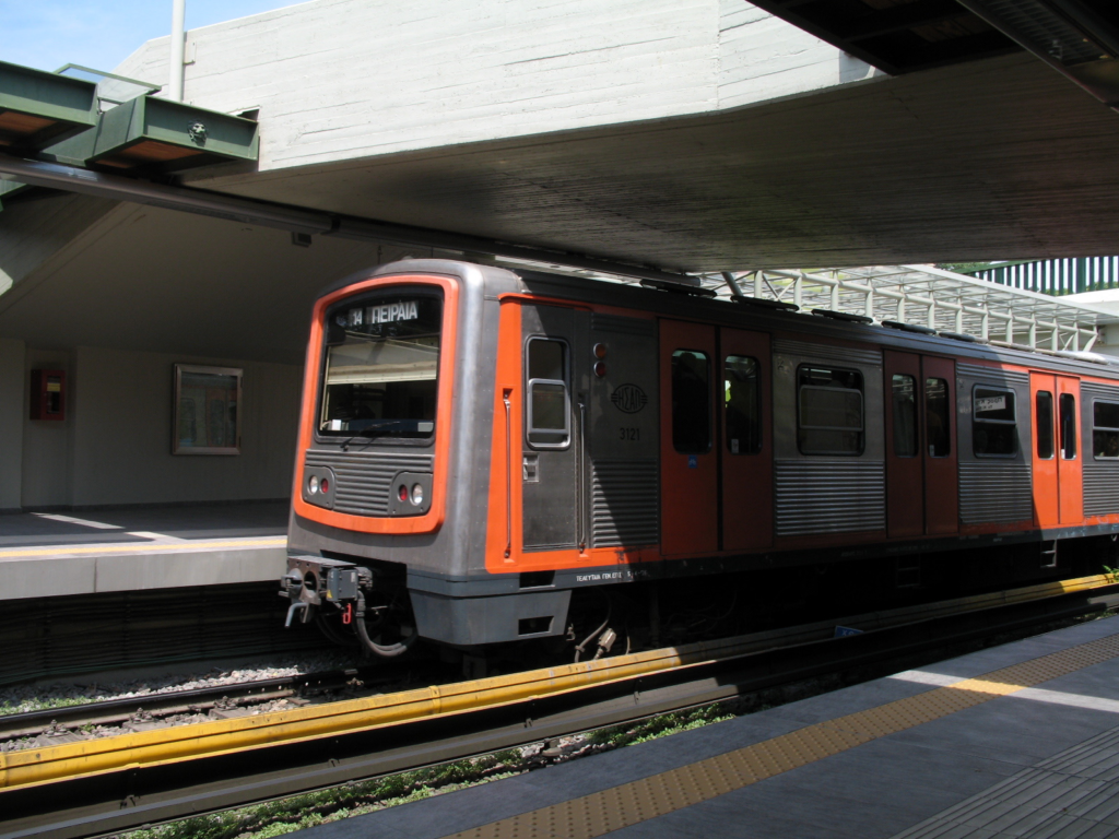 A picture of an Athens Metro train currently in operation for your senior-friendly vacation