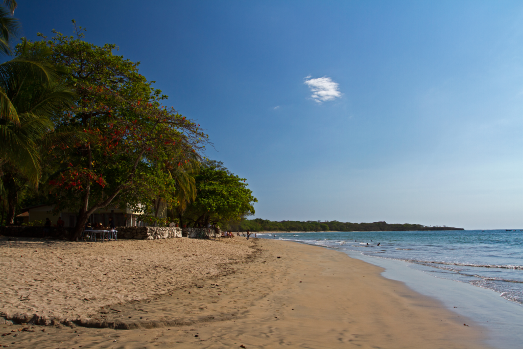 An image of the Tamarindo beach at Guanacaste. 