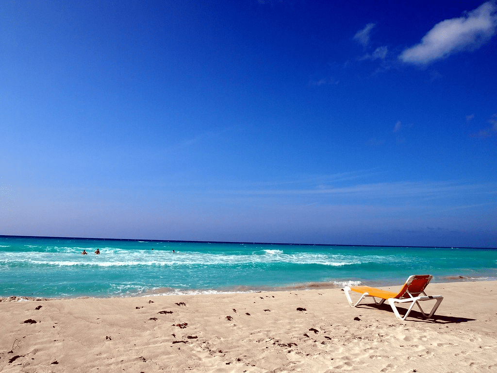 One of the locations in the Senior's Travel Guide to Cuba, a beach in Varadero.