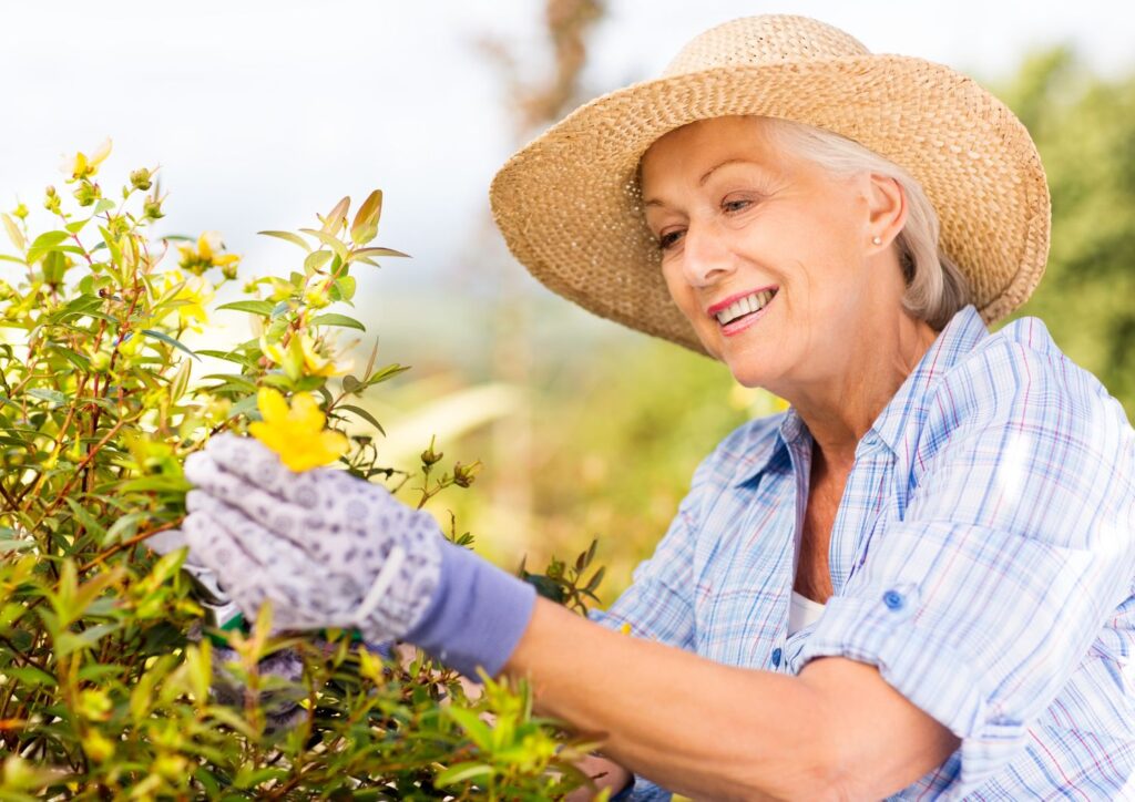 As we age, sun hats and UV clothing shield against harmful rays especially when gardening.