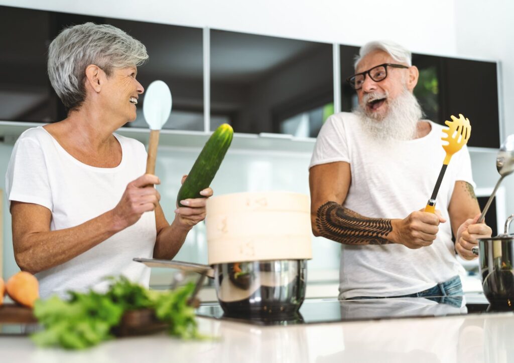 Seniors can find joy in DIY projects and cooking healthy recipes for a better lifestyle while living alone.