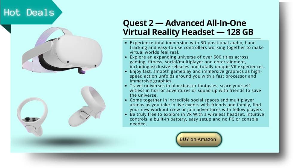 Quest 2 — Advanced All-In-One Virtual Reality Headset — 128 GB
