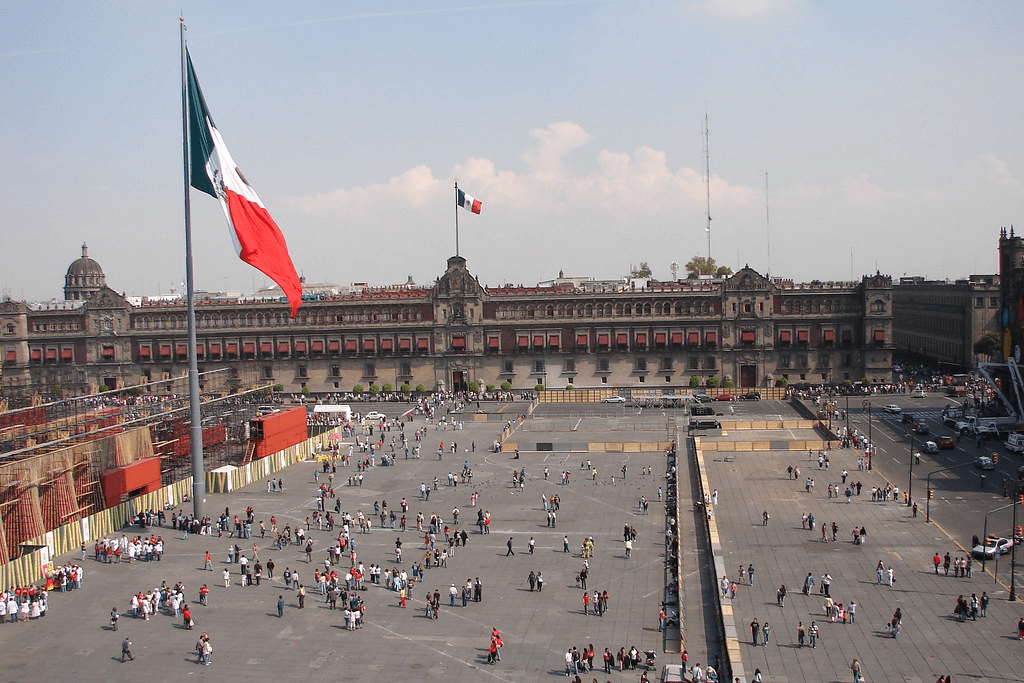 An image of Zocalo square, one of many places to visit on senior trips to Mexico City.
