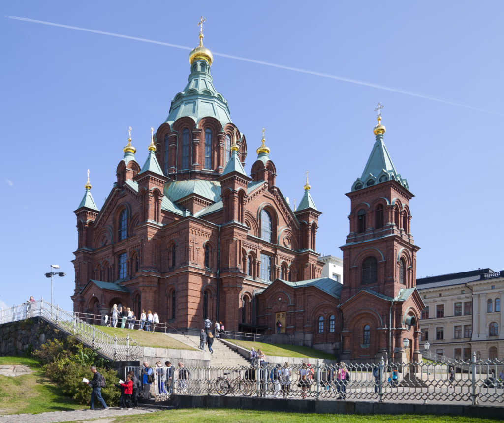 An image of the Uspenski Cathedral in Helsinki.