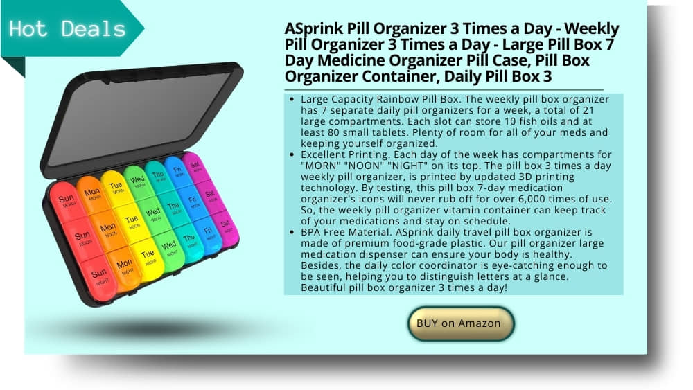 Rainbow pill storage box