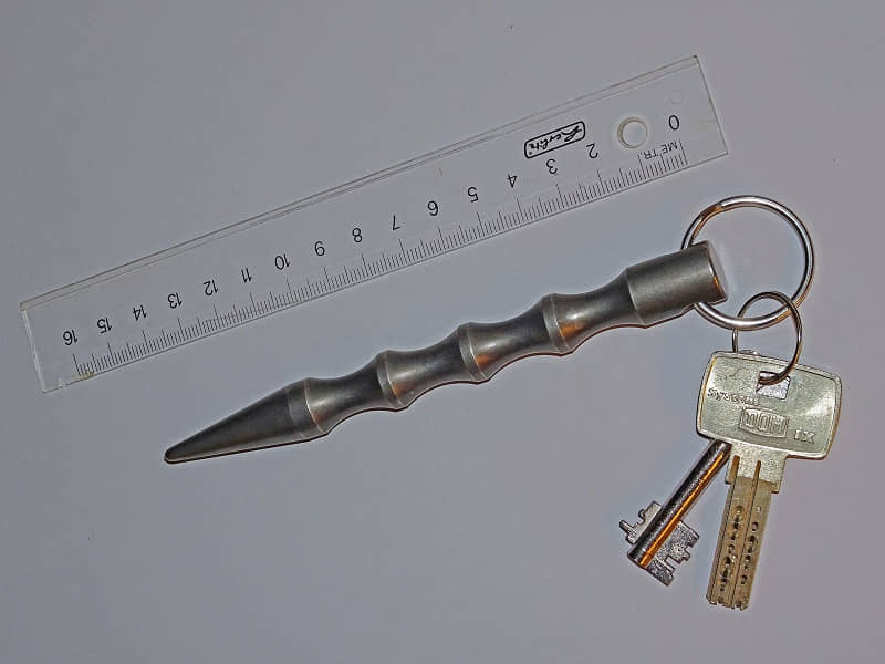 Kubotan is a genericized trademark for a self-defense keychain weapon. It was developed by the legendary martial arts expert and self-defense master, Sōke Takayuki Kubota, in the late 1960s.