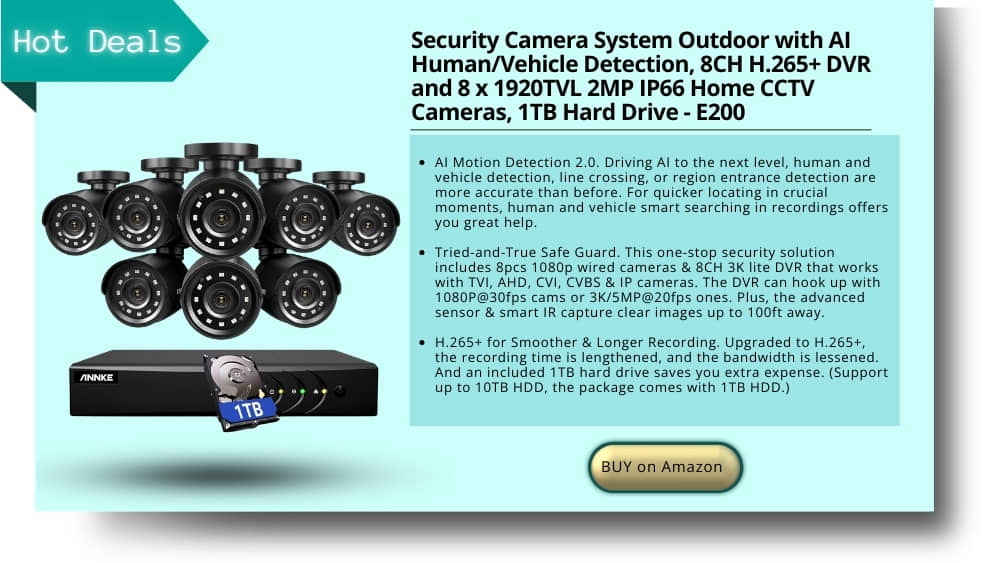 Security Camera System Outdoor with AI Human/Vehicle Detection