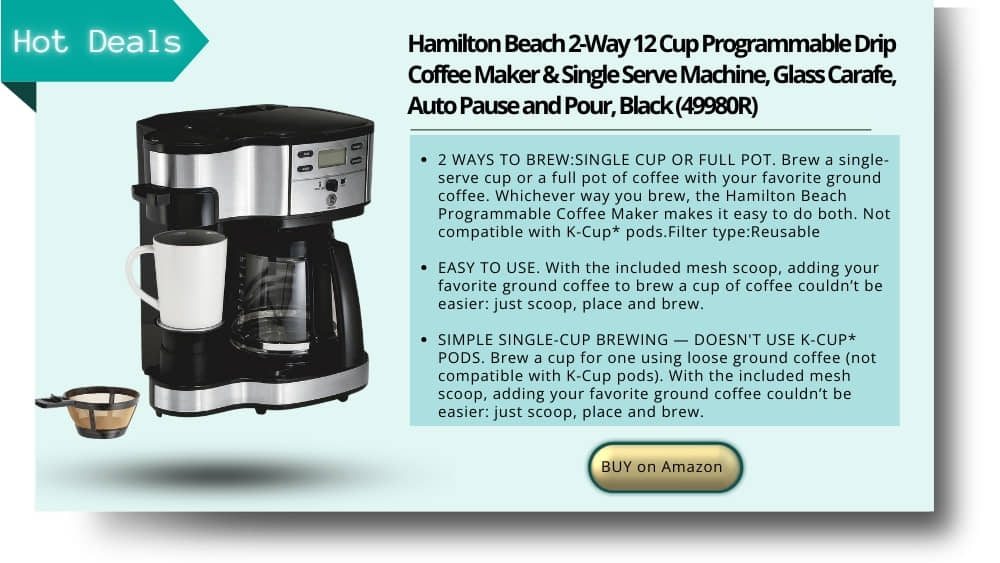 Hamilton Beach 2-way 12 cup programmable drip coffee maker