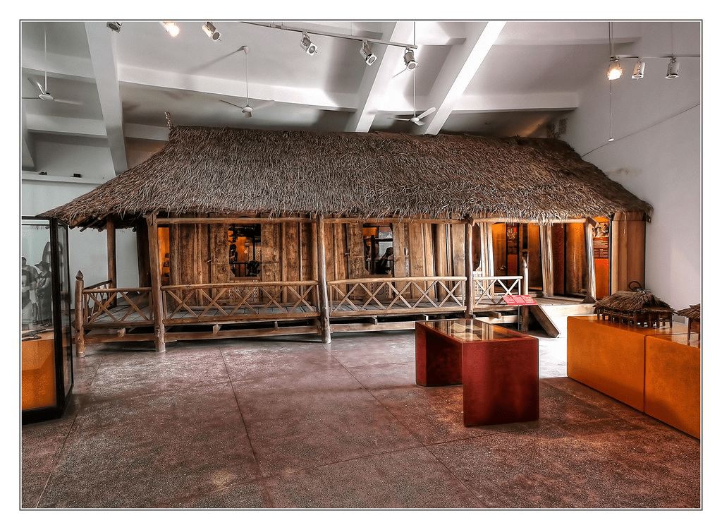 An exhibit inside the Vietnam Museum of Ethnology. 