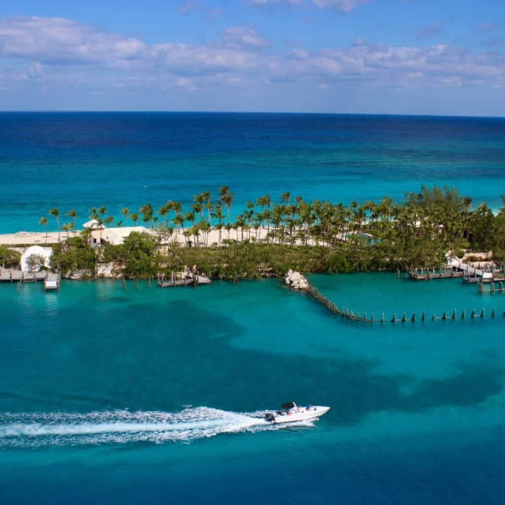 An image of a Nassau port from an article about "senior trip to nassau."