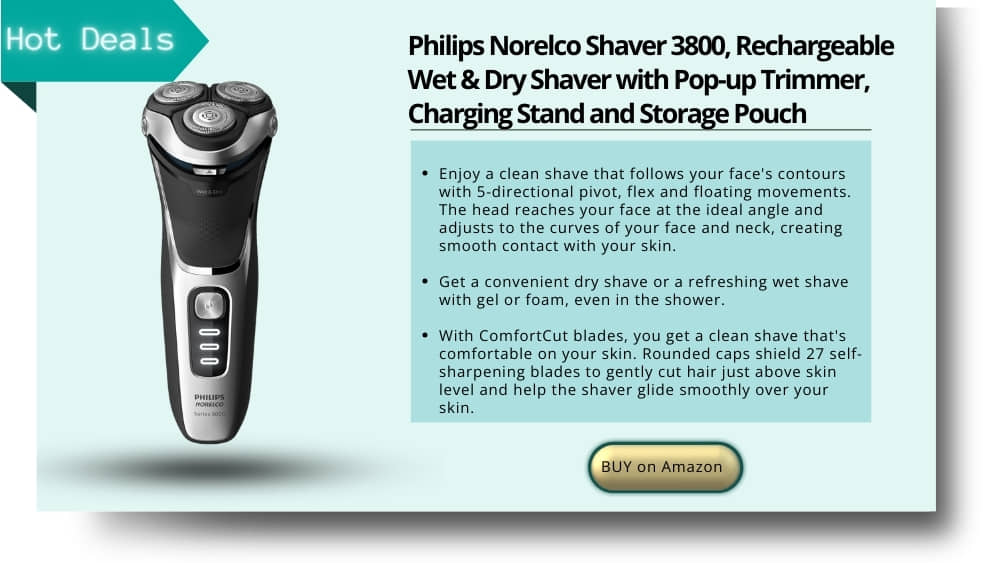 Philips Norelsco Shaver 3800 mah Rechargable Wet and Dry Shaver