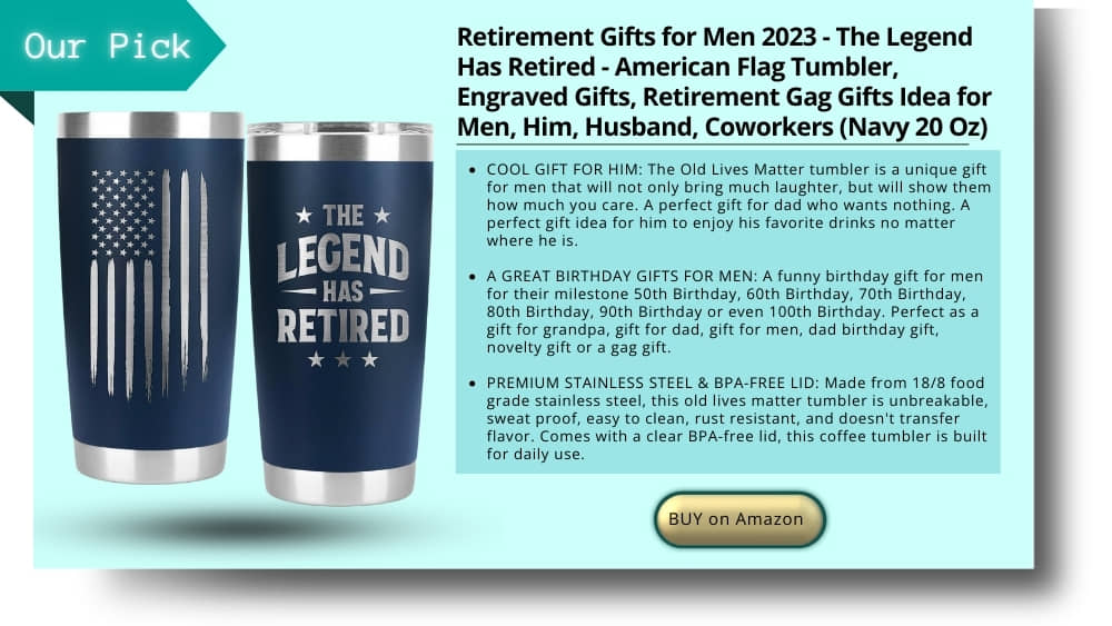 Retirement gift tumbler