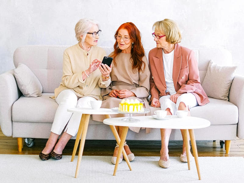 Seniors at a community club activity