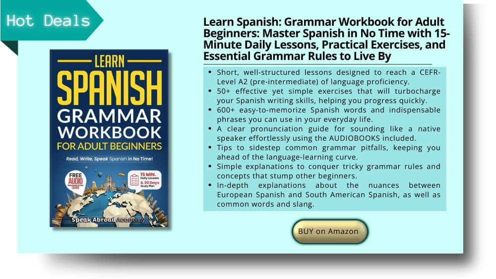 Learn Spanish: Grammar workbook for adult beginner
