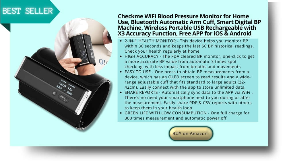 Checkme WiFi Blood Pressure Monitor for Home Use