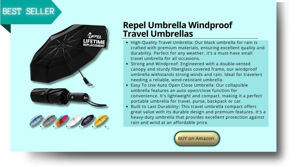 Windproof travel umbrella