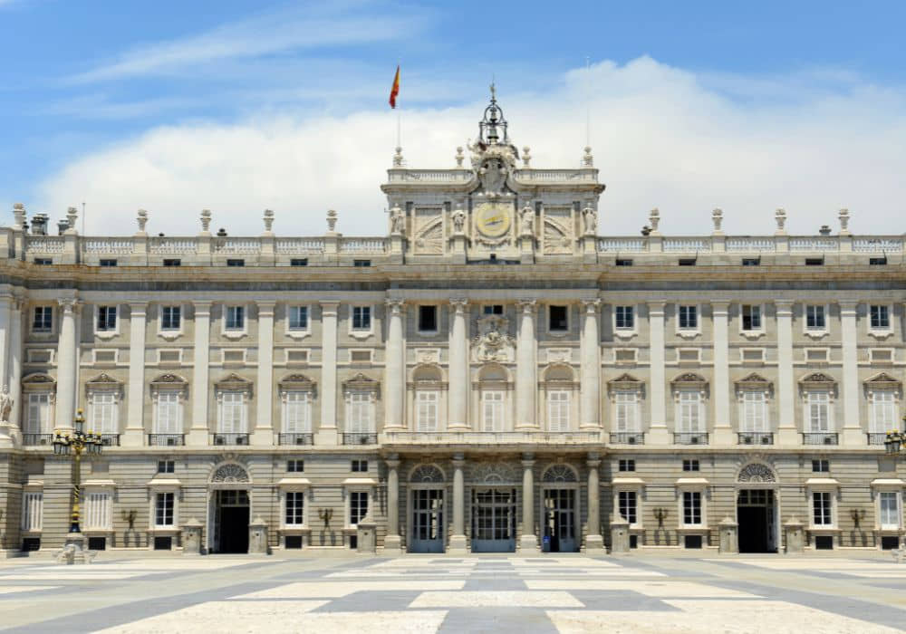 The Royal Palace of Madrid front entrance