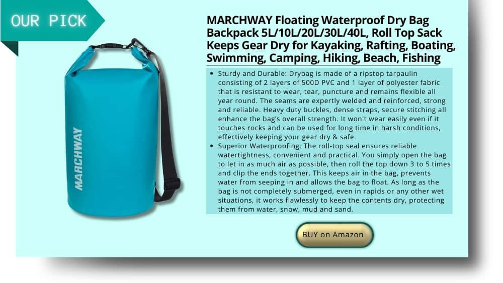Floating waterproof dry bag for harbour tours