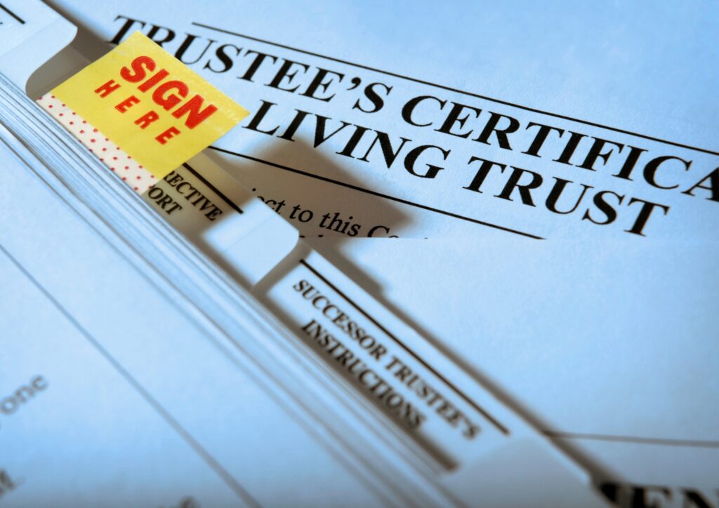 A trust lets a trustee manage assets for beneficiaries