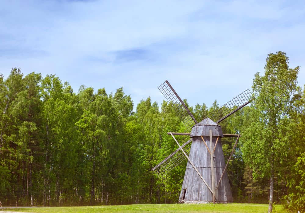 Traditional buildings at the Estonian Open Air Museum
