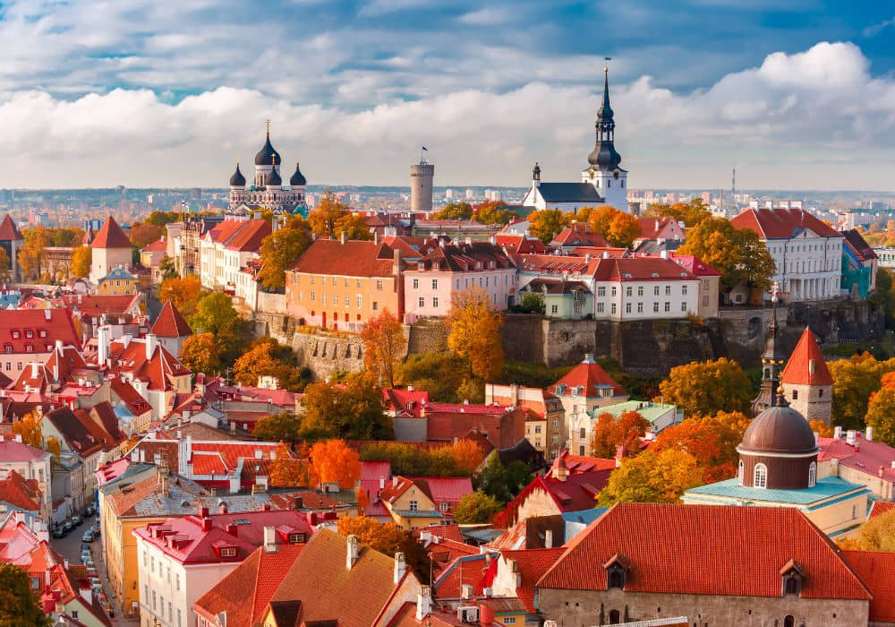 A bird's-eye view of Tallinn's Old Town