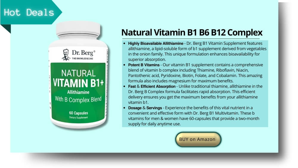 Dr. Berg Natural Vitamin B1 B6 B12 Complex