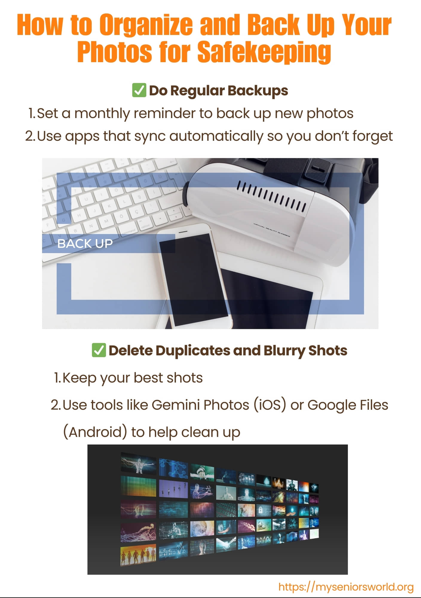 backing up photos