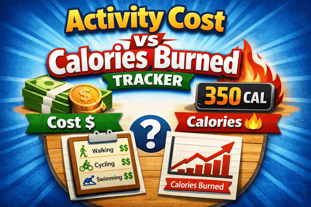 Activity Cost vs Calories Burned Tracker
